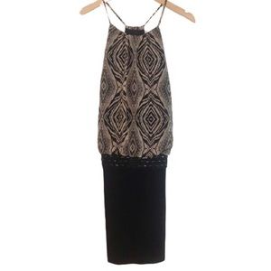 BISOU BISOU Sleeveless Beaded Waistband Mini Dress